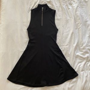 mock neck zipper dress